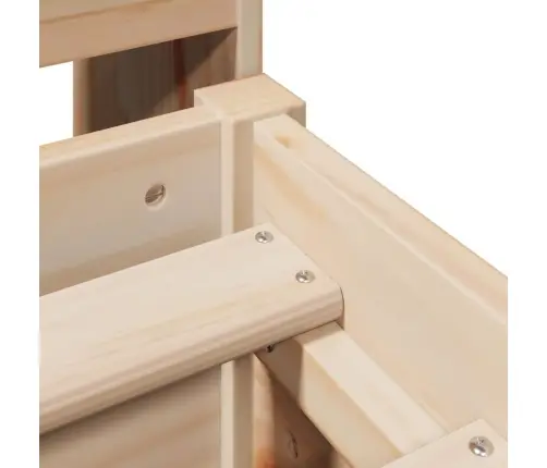 Gulta Ar Grāmatu Plauktu, Bez Matrača, 135X190 Cm, Priedes Koks Vidaxl