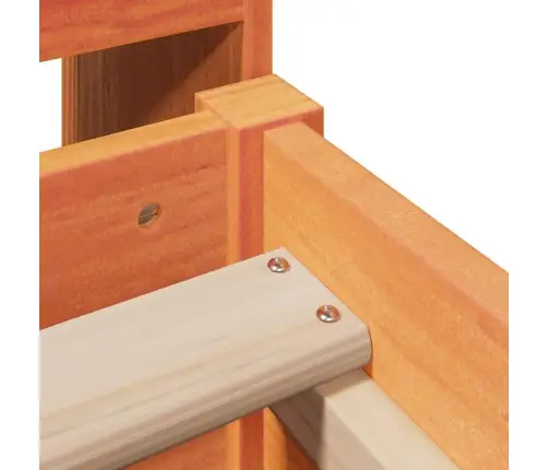 Lova Be Čiužinio/Su Knygų Lentyna, Vaško Ruda, 100X200cm Pušis