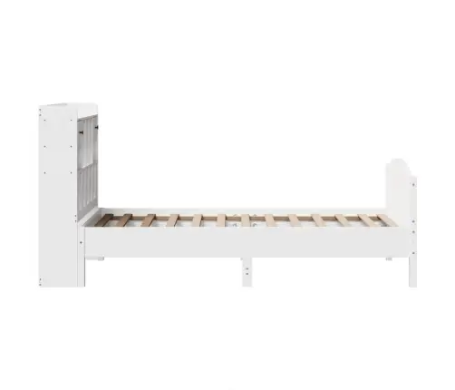 Lova Su Knygų Spinta Be Čiužinio, Balta, 90X200cm Pušis