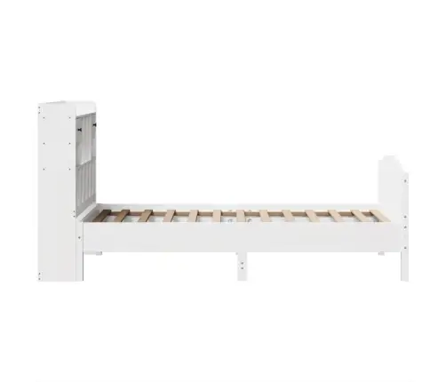 Lova Su Knygų Spinta Be Čiužinio, Balta, 75X190cm Pušis