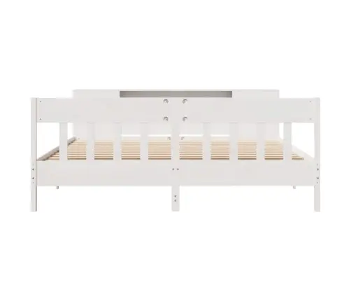 Gulta Ar Grāmatu Plauktu, Bez Matrača, 180X200 Cm, Priedes Koks Vidaxl