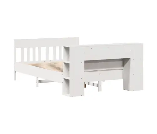 Gulta Ar Grāmatu Plauktu, Bez Matrača, 150X200 Cm, Priedes Koks Vidaxl