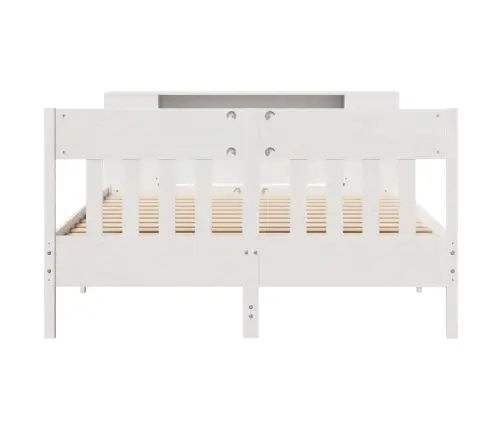 Gulta Ar Grāmatu Plauktu, Bez Matrača, 120X200 Cm, Priedes Koks Vidaxl