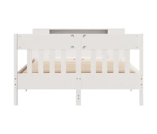 Gulta Ar Grāmatu Plauktu, Bez Matrača, 120X190 Cm, Priedes Koks Vidaxl