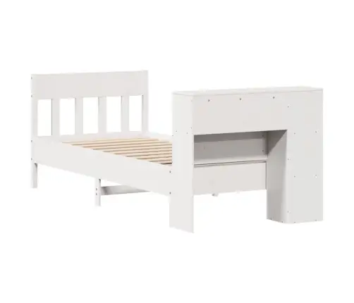 Lova Su Knygų Spinta Be Čiužinio, Balta, 100X200cm Pušis