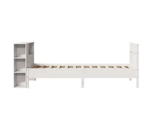 Gulta Ar Grāmatu Plauktu, Bez Matrača, 90X200 Cm, Priedes Koks Vidaxl