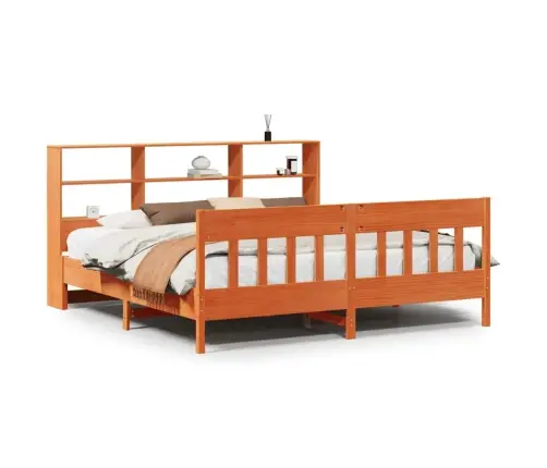 Voodiraam Ilma Madratsita, Vahapruun, 200 X 200 cm Männipuit