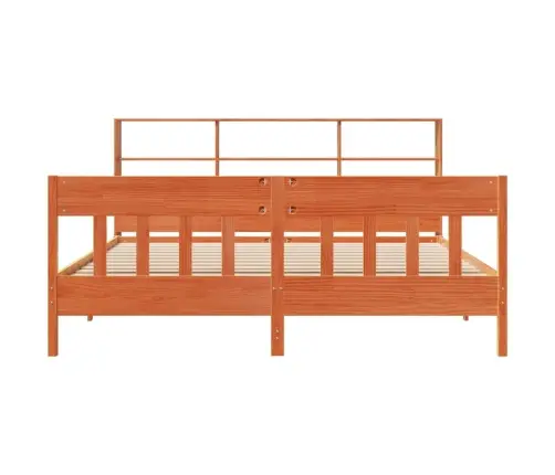 Lovos Rėmas Be Čiužinio, Vaško Rudas, 180X200cm Pušies Masyvas