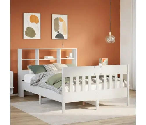 Voodiraam Ilma Madratsita, Valge, 140 X 190 cm Männipuit