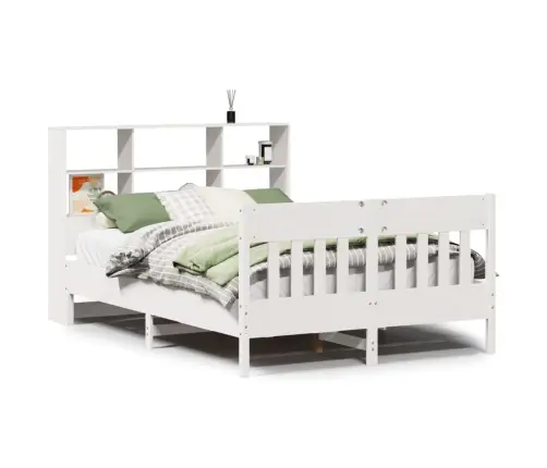 Gulta Bez Matrača, Balts, 120X190 Cm, Priedes Masīvkoks Vidaxl