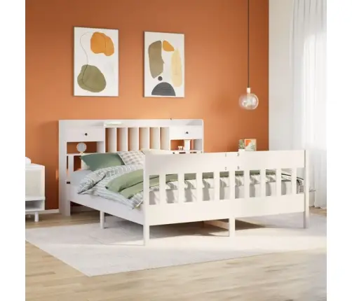 Lovos Rėmas Be Čiužinio, Baltas, 180X200cm Pušies Masyvas