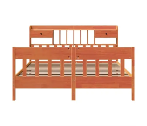 Voodiraam Ilma Madratsita, Vahapruun, 180 X 200 cm Männipuit