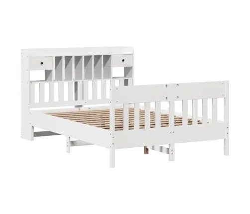 Voodiraam Ilma Madratsita, Valge, 150 X 200 cm Männipuit