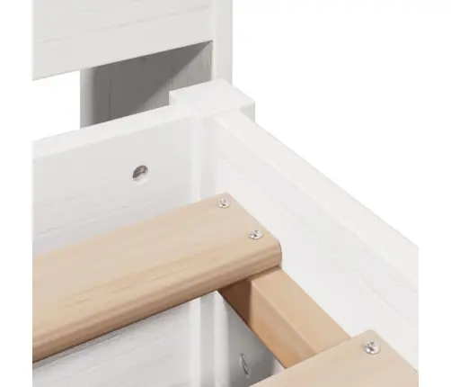 Voodiraam Ilma Madratsita, Valge, 150 X 200 cm Männipuit