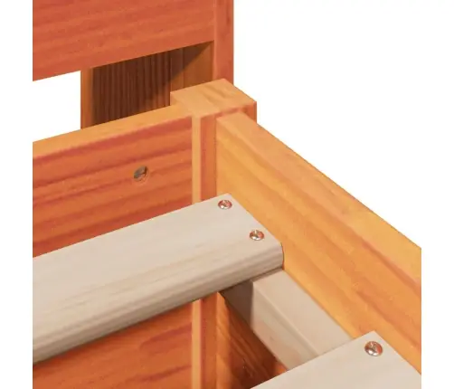 Voodiraam Ilma Madratsita, Vahapruun, 140 X 200 cm Männipuit