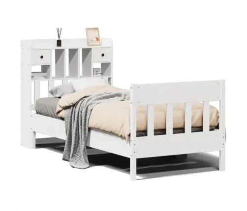 Lovos Rėmas Be Čiužinio, Baltas, 90X200cm Pušies Masyvas