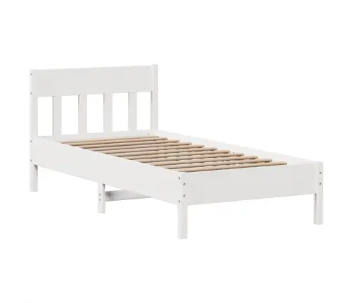 Lovos Rėmas Be Čiužinio, Baltas, 90X200cm Pušies Masyvas