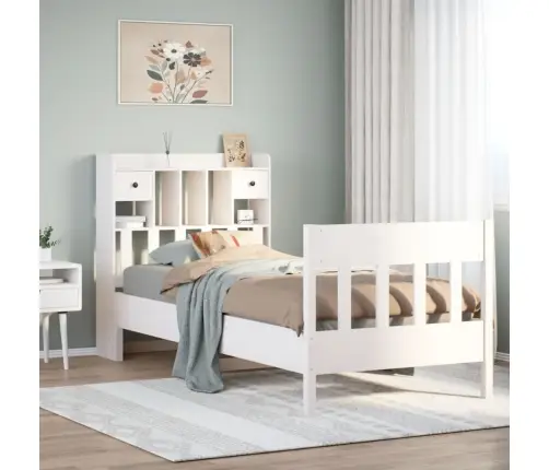 Lovos Rėmas Be Čiužinio, Baltas, 90X200cm Pušies Masyvas