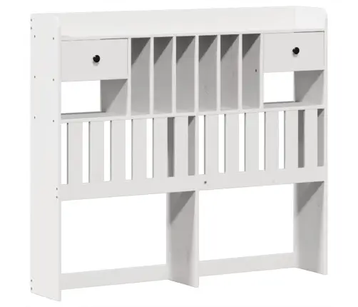 Gulta Bez Matrača, Balts, 135X190 Cm, Priedes Masīvkoks Vidaxl