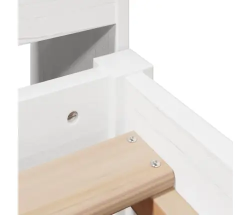 Gulta Bez Matrača, Balts, 90X190 Cm, Priedes Masīvkoks Vidaxl