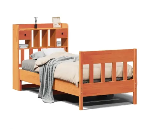 Lovos Rėmas Su Be Čiužinio, Ruda, 75X190cm Pušies Masyvas