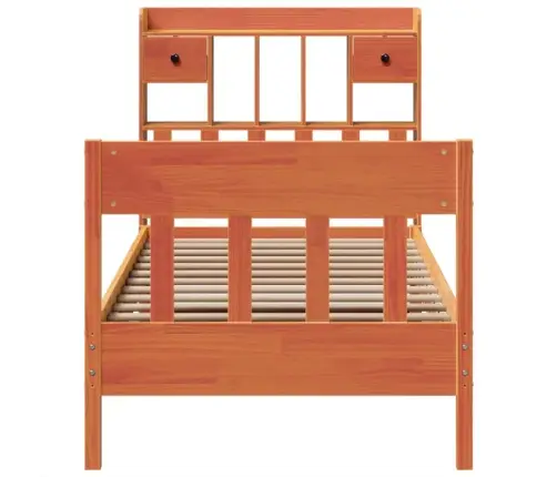 Lovos Rėmas Su Be Čiužinio, Ruda, 75X190cm Pušies Masyvas