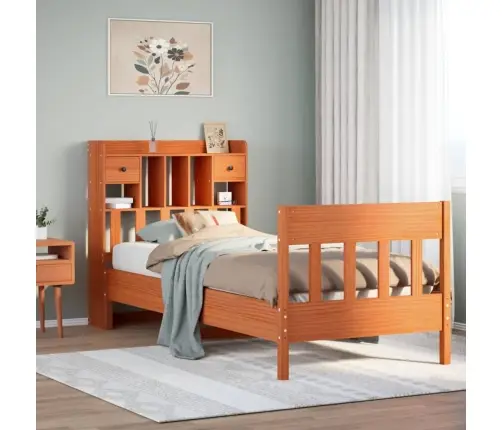 Lovos Rėmas Su Be Čiužinio, Ruda, 75X190cm Pušies Masyvas