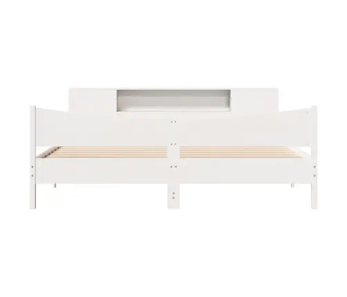 Gulta Bez Matrača, Balts, 200X200 Cm, Priedes Masīvkoks Vidaxl