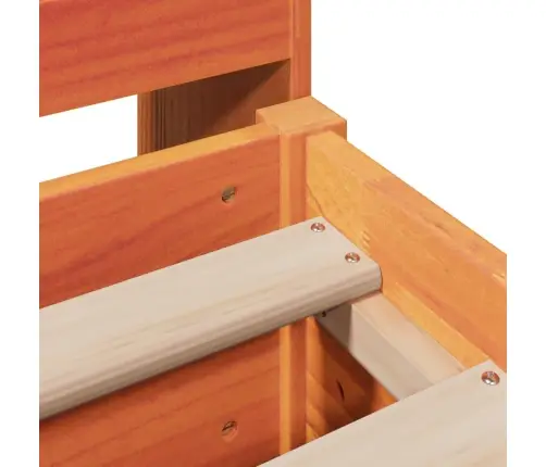 Gulta Bez Matrača, Vaska Brūnas, 200X200 Cm, Priedes Masīvkoks Vidaxl