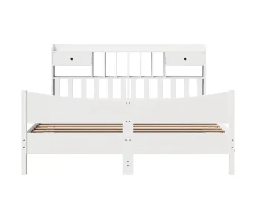 Gulta Bez Matrača, Balts, 180X200 Cm, Priedes Masīvkoks Vidaxl