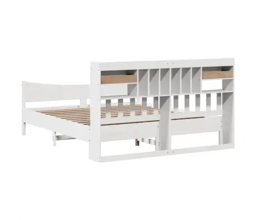 Gulta Bez Matrača, Balts, 180X200 Cm, Priedes Masīvkoks Vidaxl