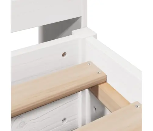 Gulta Bez Matrača, Balts, 180X200 Cm, Priedes Masīvkoks Vidaxl