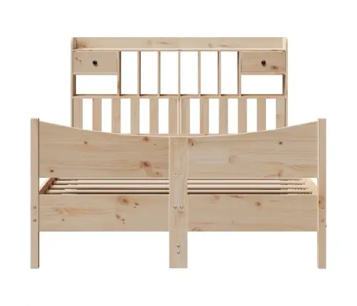 Gulta Bez Matrača, 150X200 Cm, Priedes Masīvkoks Vidaxl