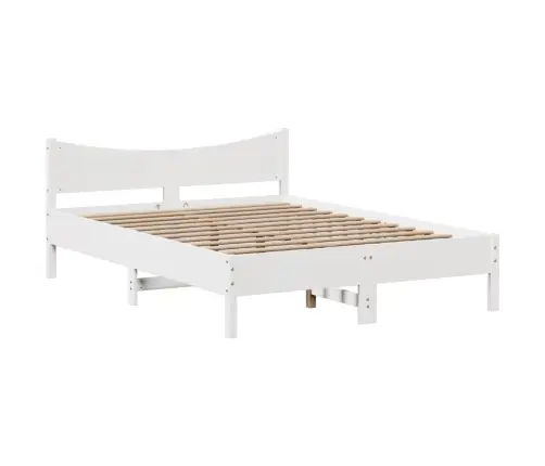 Voodiraam Ilma Madratsita, Valge, 150 X 200 cm Männipuit