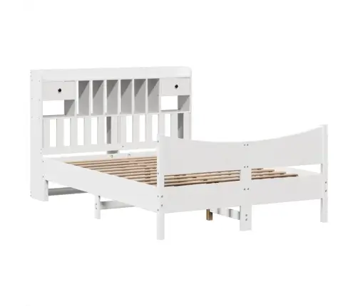 Voodiraam Ilma Madratsita, Valge, 140 X 200 cm Männipuit