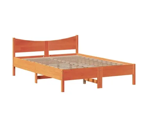 Voodiraam Ilma Madratsita, Vahapruun, 140 X 190 cm Männipuit