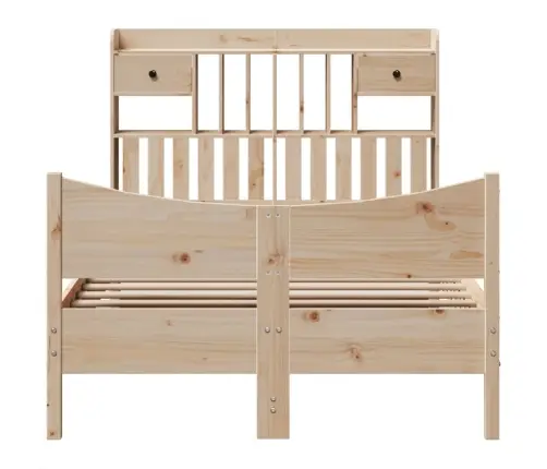 Voodiraam Ilma Madratsita, 135 X 190 cm Männipuit