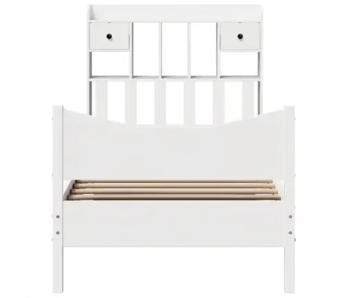 Lovos Rėmas Su Be Čiužinio, Baltas, 75X190cm Pušies Masyvas