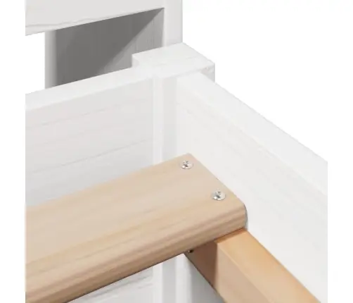 Lovos Rėmas Su Be Čiužinio, Baltas, 75X190cm Pušies Masyvas