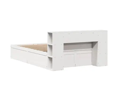 Gulta Bez Matrača, Balts, 140X200 Cm, Priedes Masīvkoks Vidaxl