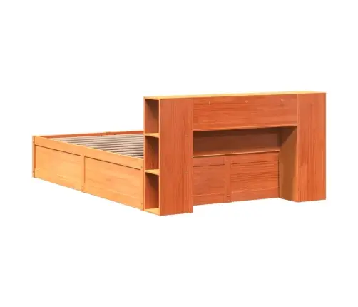 Voodiraam Ilma Madratsita, Vahapruun, 135 X 190 cm Männipuit