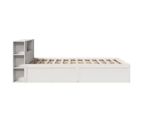 Gulta Bez Matrača, Balts, 120X190 Cm, Priedes Masīvkoks Vidaxl