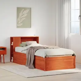 Voodi Ilma Madratsita, Vahapruun, 100 X 200 cm Männipuit