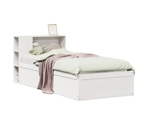 Voodiraam Ilma Madratsita, Valge, 90 X 190 cm Männipuit