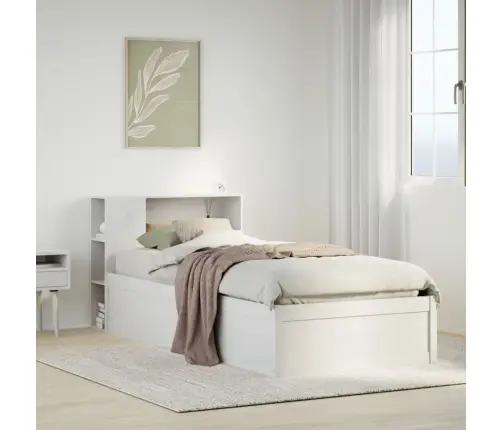 Lovos Rėmas Su Be Čiužinio, Baltas, 75X190cm Pušies Masyvas