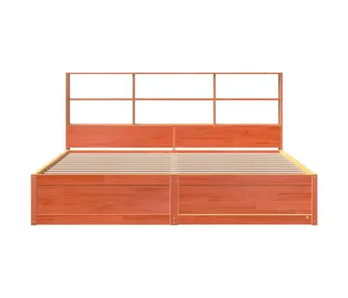 Voodiraam Ilma Madratsita, Vahapruun, 200 X 200 cm Männipuit