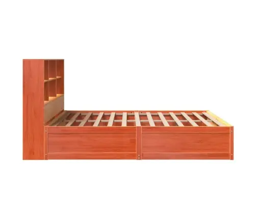 Gulta Bez Matrača, Vaska Brūnas, 180X200 Cm, Priedes Masīvkoks Vidaxl