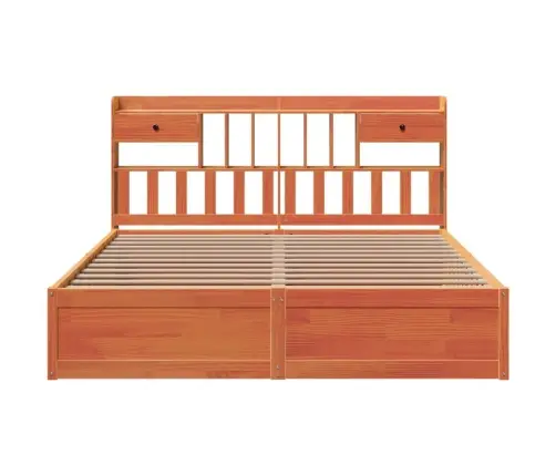 Voodiraam Ilma Madratsita, Vahapruun, 200 X 200 cm Männipuit