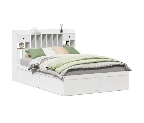 Voodiraam Ilma Madratsita, Valge, 160 X 200 cm Männipuit