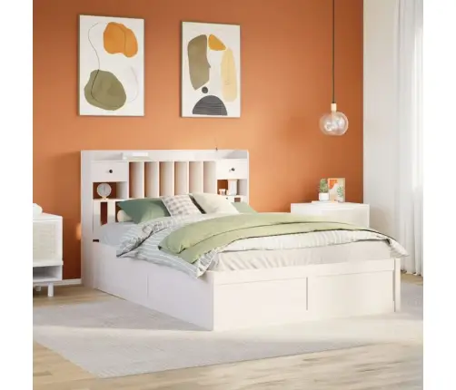 Voodiraam Ilma Madratsita, Valge, 160 X 200 cm Männipuit